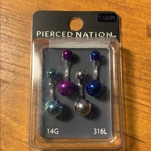 4pcs bellybutton jewelry